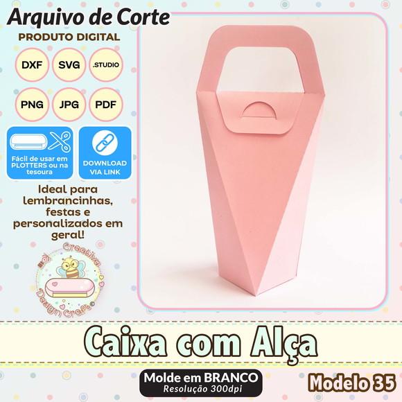 Arquivo de Corte Silhouette Caixa com Alça Modelo 35
