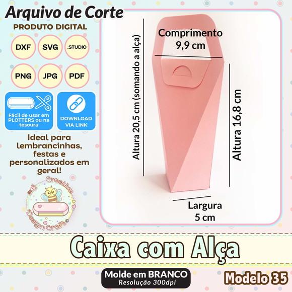 Arquivo de Corte Silhouette Caixa com Alça Modelo 35