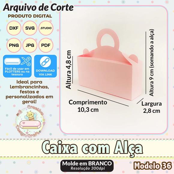 Arquivo de Corte Silhouette Caixa com Alça Modelo 36