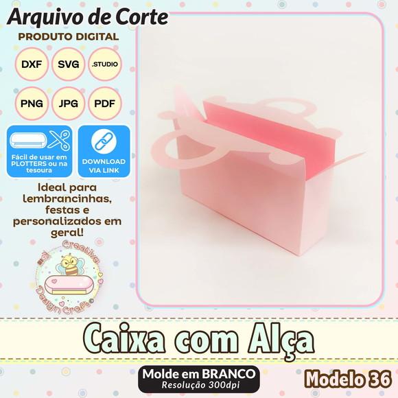 Arquivo de Corte Silhouette Caixa com Alça Modelo 36