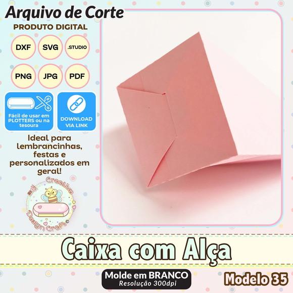 Arquivo de Corte Silhouette Caixa com Alça Modelo 35