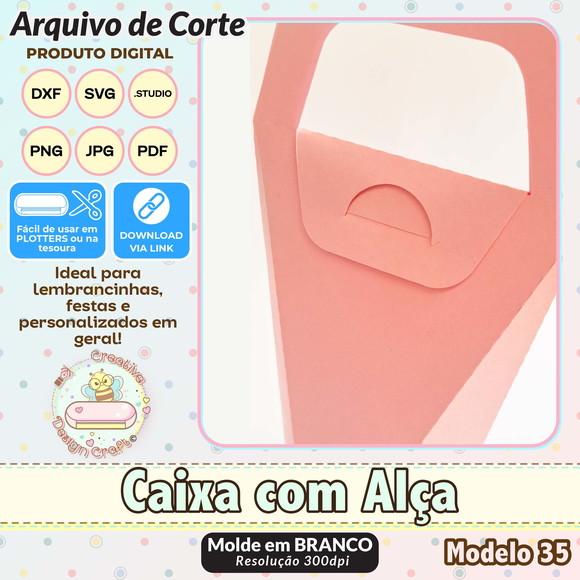 Arquivo de Corte Silhouette Caixa com Alça Modelo 35