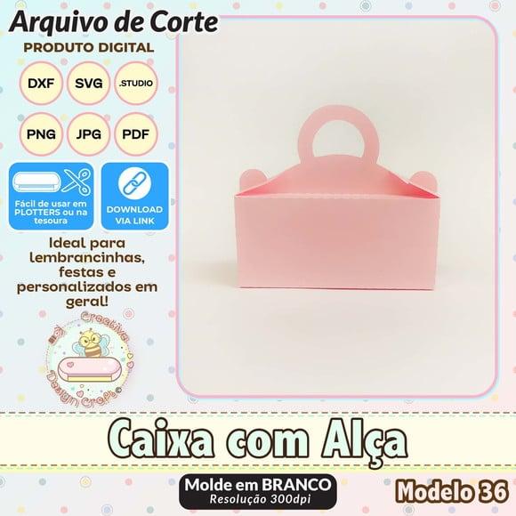 Arquivo de Corte Silhouette Caixa com Alça Modelo 36
