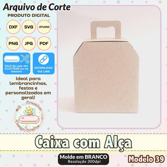 Arquivo de Corte Silhouette Caixa com Alça Modelo 39