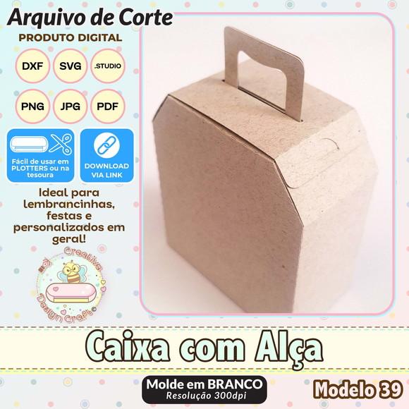 Arquivo de Corte Silhouette Caixa com Alça Modelo 39