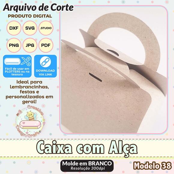 Arquivo de Corte Silhouette Caixa com Alça Modelo 38