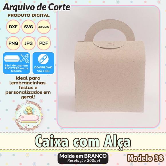 Arquivo de Corte Silhouette Caixa com Alça Modelo 38