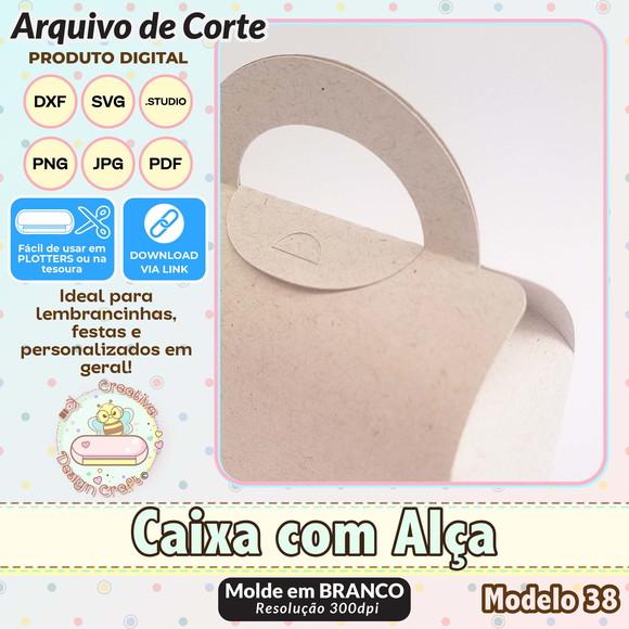 Arquivo de Corte Silhouette Caixa com Alça Modelo 38