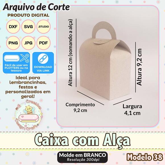 Arquivo de Corte Silhouette Caixa com Alça Modelo 38