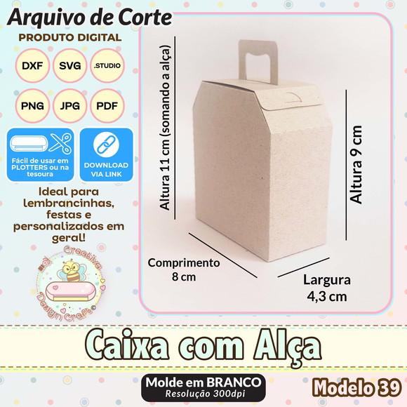 Arquivo de Corte Silhouette Caixa com Alça Modelo 39