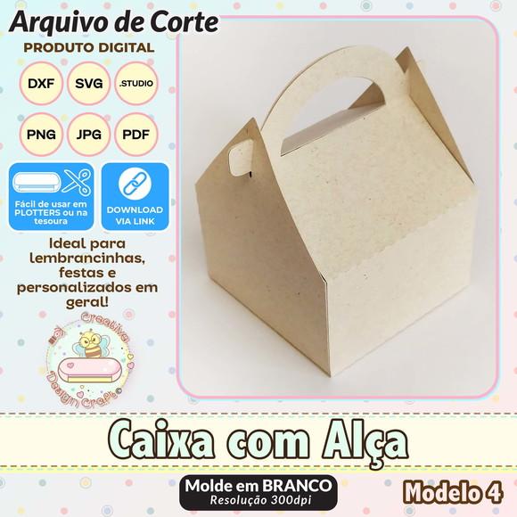 Arquivo de Corte Silhouette Caixa com Alça Modelo 4