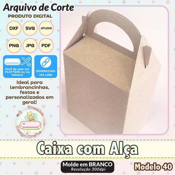 Arquivo de Corte Silhouette Caixa com Alça Modelo 40