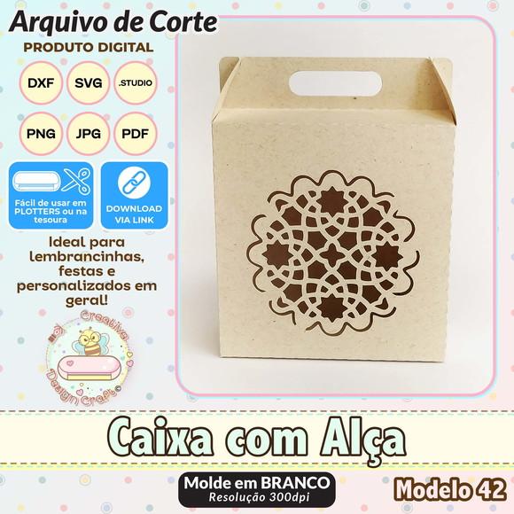 Arquivo de Corte Silhouette Caixa com Alça Modelo 42