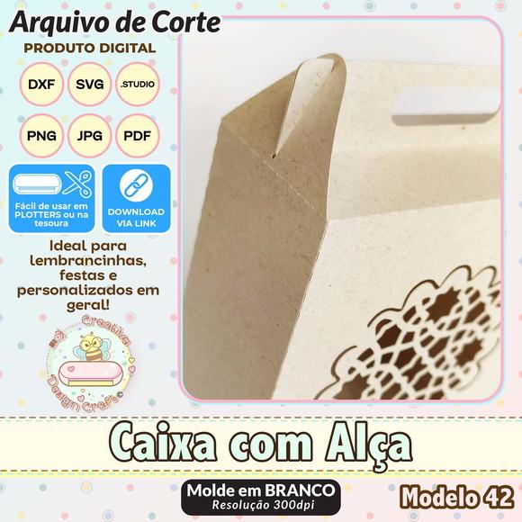 Arquivo de Corte Silhouette Caixa com Alça Modelo 42