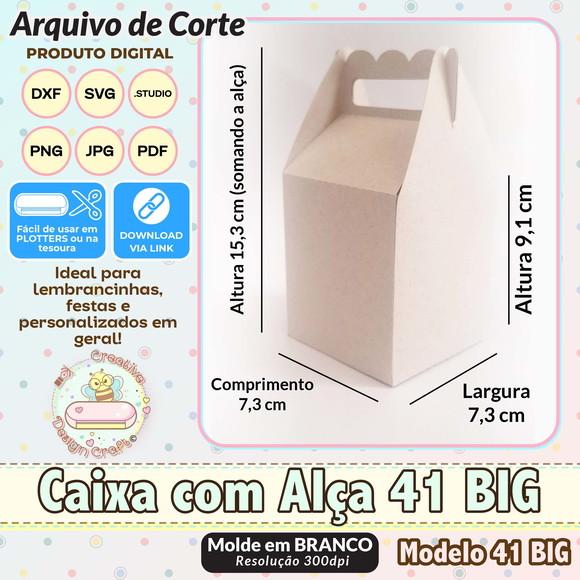 Arquivo de Corte Silhouette Caixa com Alça Modelo 41 Big