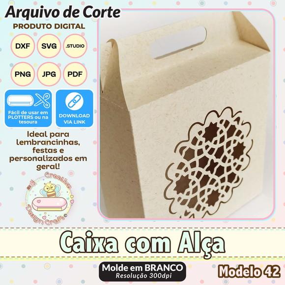 Arquivo de Corte Silhouette Caixa com Alça Modelo 42