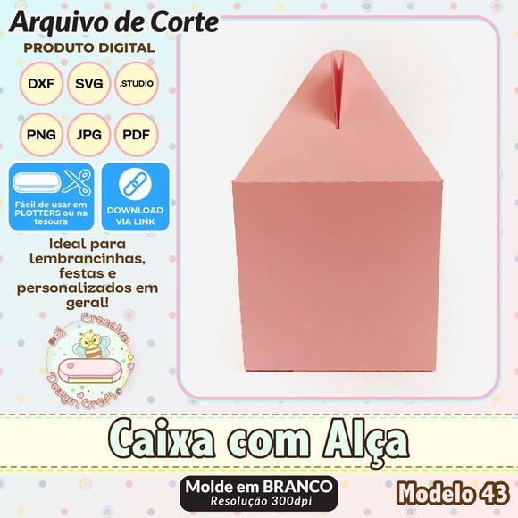 Arquivo de Corte Silhouette Caixa com Alça Modelo 43