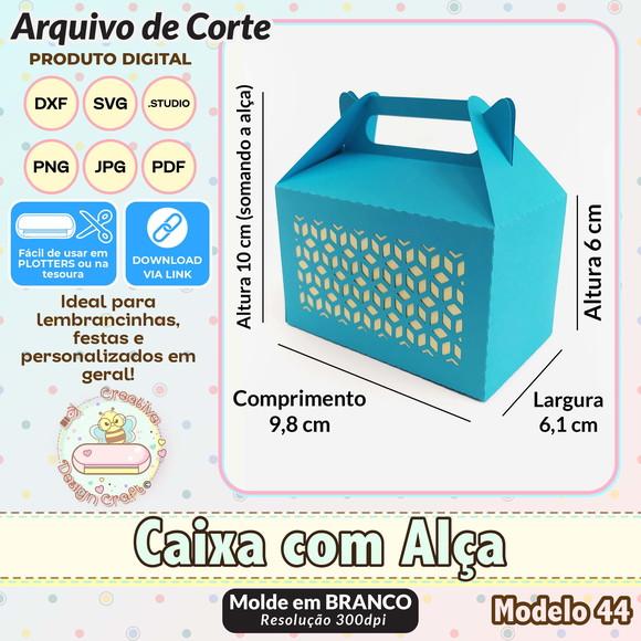 Arquivo de Corte Silhouette Caixa com Alça Modelo 44