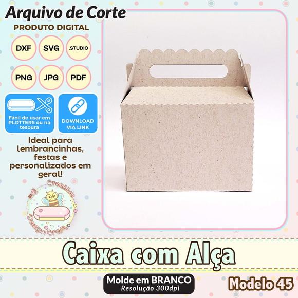 Arquivo de Corte Silhouette Caixa com Alça Modelo 45