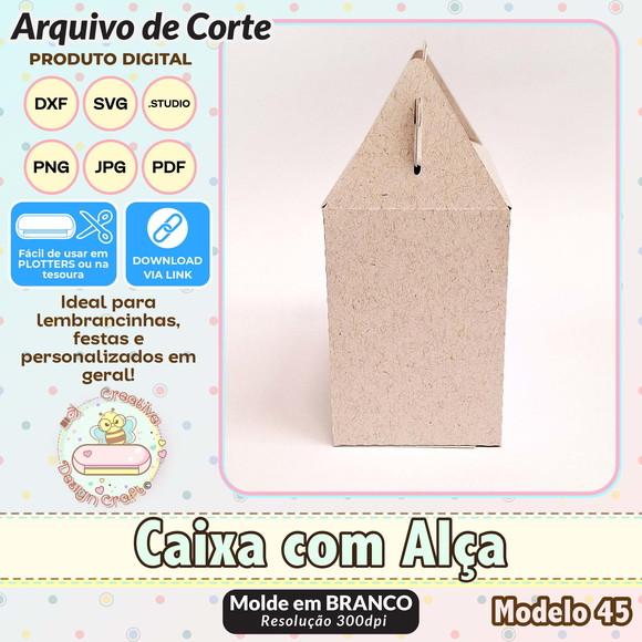 Arquivo de Corte Silhouette Caixa com Alça Modelo 45