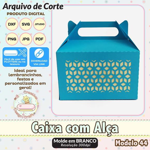 Arquivo de Corte Silhouette Caixa com Alça Modelo 44