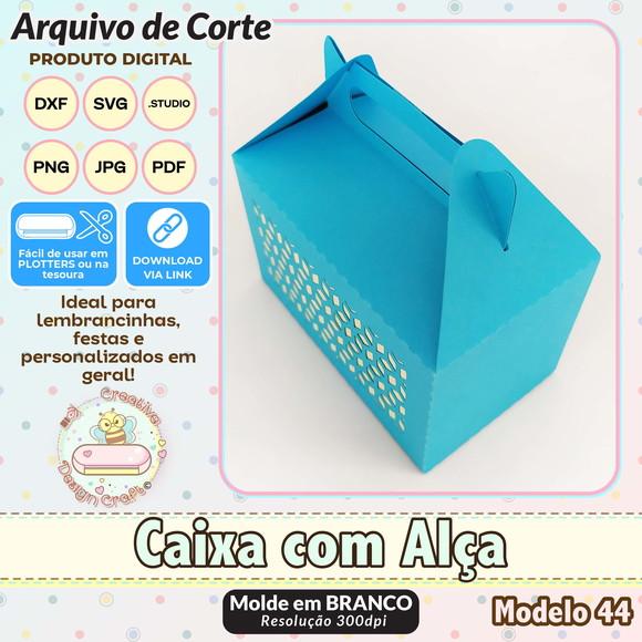 Arquivo de Corte Silhouette Caixa com Alça Modelo 44