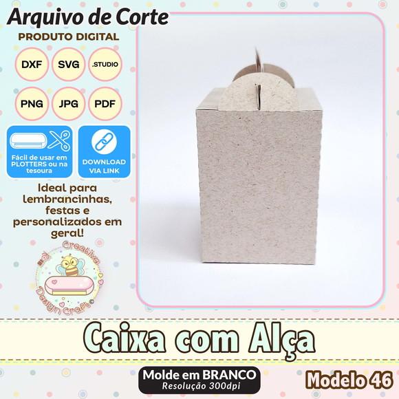 Arquivo de Corte Silhouette Caixa com Alça Modelo 46