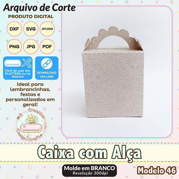 Arquivo de Corte Silhouette Caixa com Alça Modelo 46