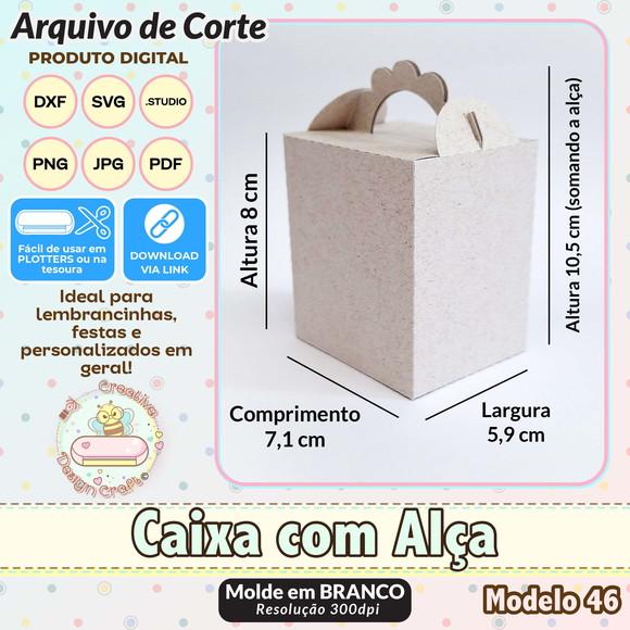 Arquivo de Corte Silhouette Caixa com Alça Modelo 46