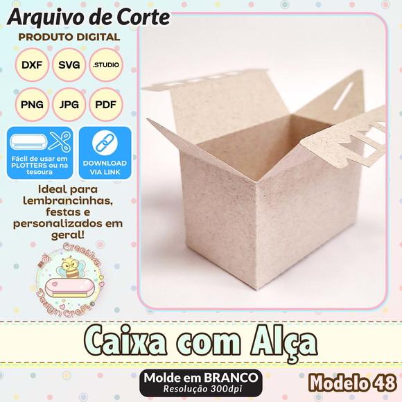 Arquivo de Corte Silhouette Caixa com Alça Modelo 48