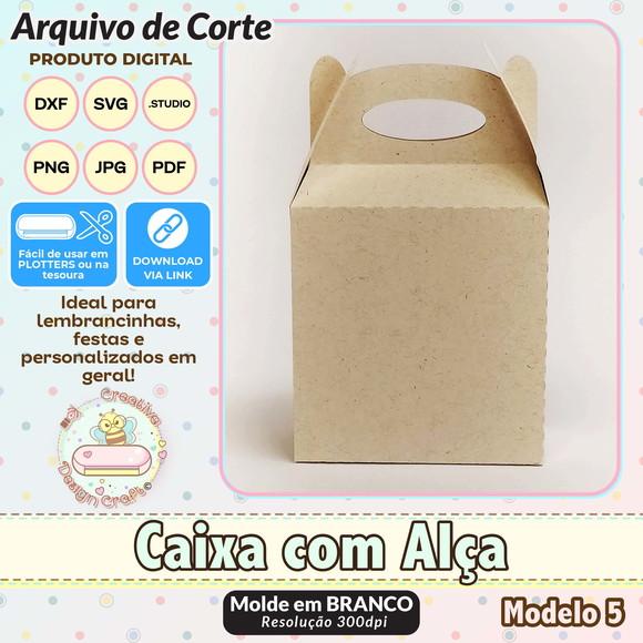 Arquivo de Corte Silhouette Caixa com Alça Modelo 5