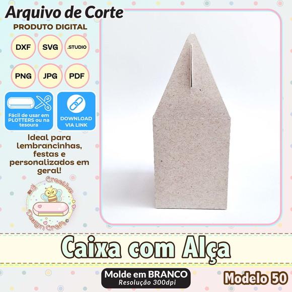 Arquivo de Corte Silhouette Caixa com Alça Modelo 50