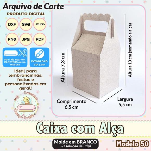 Arquivo de Corte Silhouette Caixa com Alça Modelo 50