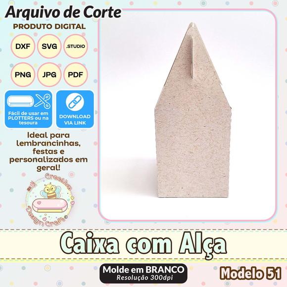 Arquivo de Corte Silhouette Caixa com Alça Modelo 51
