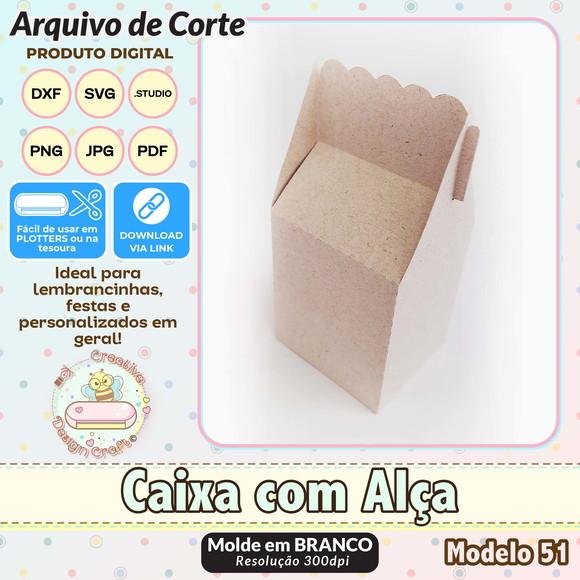 Arquivo de Corte Silhouette Caixa com Alça Modelo 51