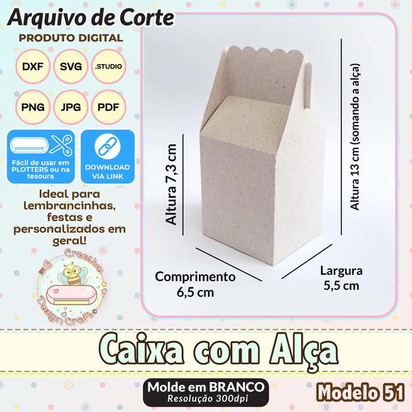 Arquivo de Corte Silhouette Caixa com Alça Modelo 51
