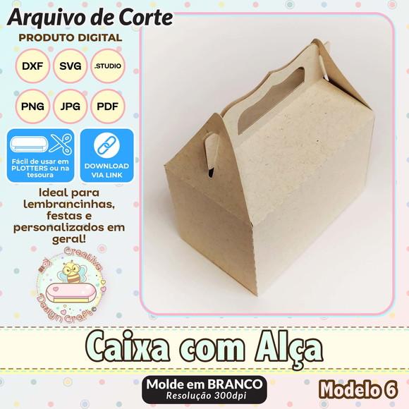 Arquivo de Corte Silhouette Caixa com Alça Modelo 6