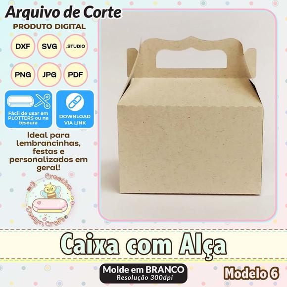 Arquivo de Corte Silhouette Caixa com Alça Modelo 6