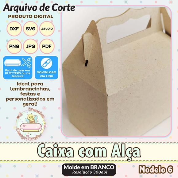 Arquivo de Corte Silhouette Caixa com Alça Modelo 6