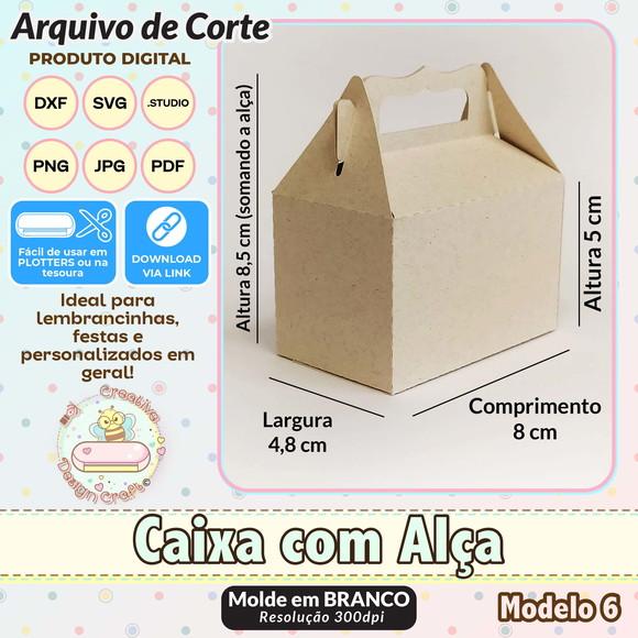 Arquivo de Corte Silhouette Caixa com Alça Modelo 6