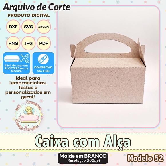 Arquivo de Corte Silhouette Caixa com Alça Modelo 52
