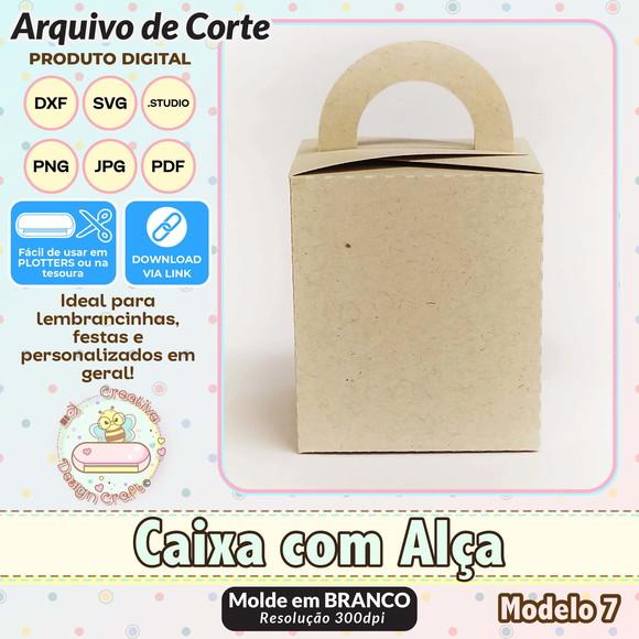 Arquivo de Corte Silhouette Caixa com Alça Modelo 7