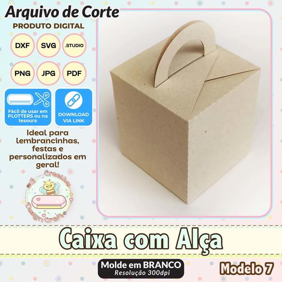 Arquivo de Corte Silhouette Caixa com Alça Modelo 7