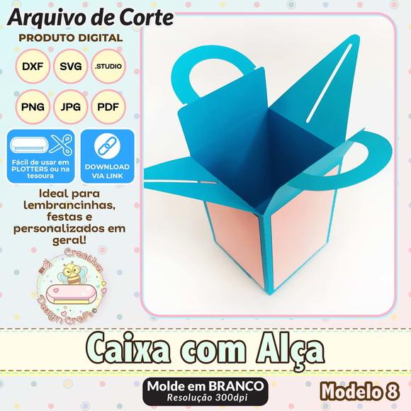 Arquivo de Corte Silhouette Caixa com Alça Modelo 8