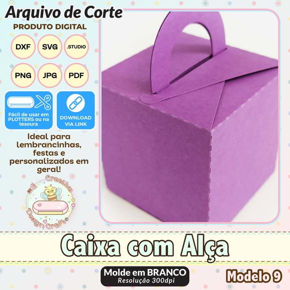 Arquivo de Corte Silhouette Caixa com Alça Modelo 9