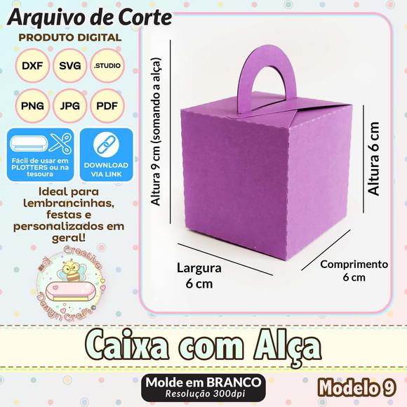Arquivo de Corte Silhouette Caixa com Alça Modelo 9