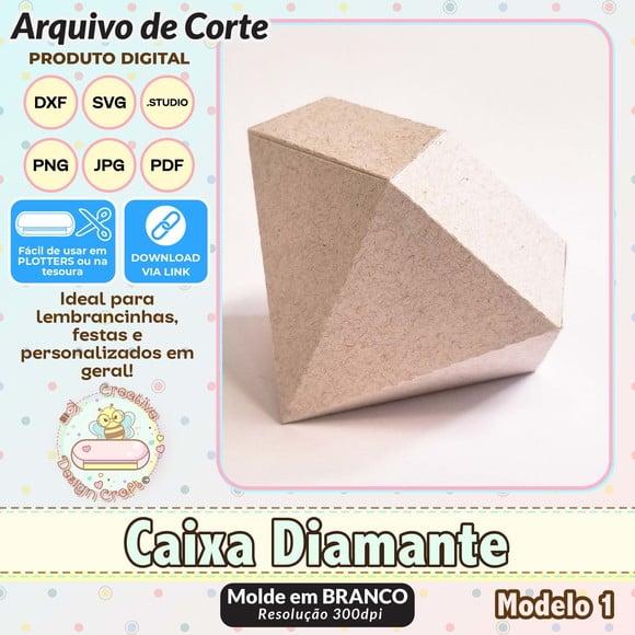 Arquivo de Corte Silhouette Caixa Diamante Modelo 1