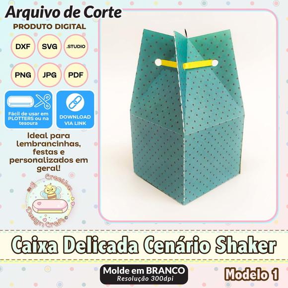 Arquivo de Corte Silhouette Caixa Delicada Cenário Shaker