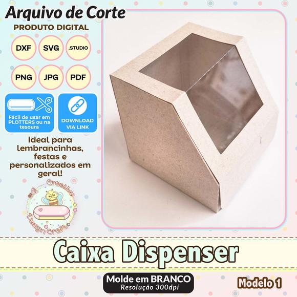 Arquivo de Corte Silhouette Caixa Dispenser Modelo 1