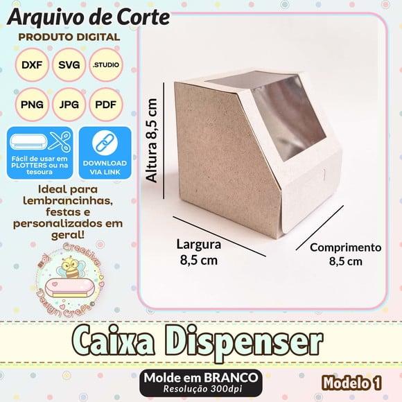 Arquivo de Corte Silhouette Caixa Dispenser Modelo 1
